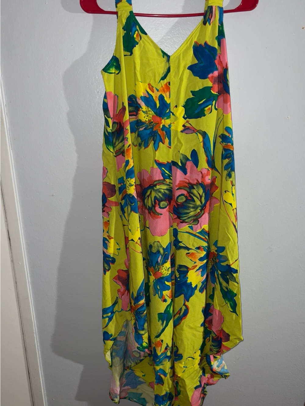 Ivy Street Bright Yellow Floral Rayon Dress